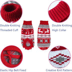 Vehomy Dog Christmas Sweaters Pet Winter Knitwear Xmas Clothes Classic Warm Coats Reindeer Snowflake Argyle Sweater for Kitty Puppy Cat-XL