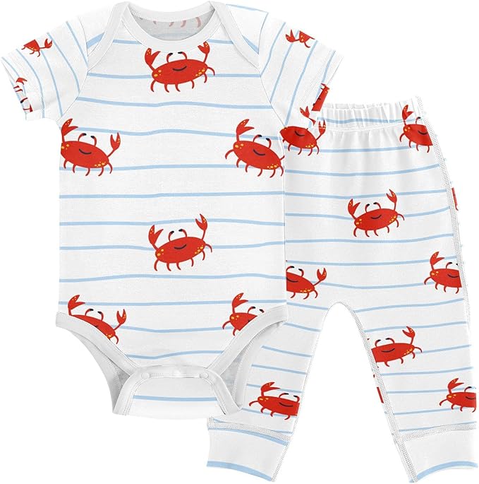 Baby Clothes Set Infant Bodysuits Pants Sets 0-24M For Boys Girls