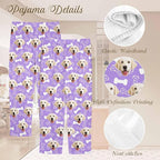 Custom Couple Pajama Pants Sock with Funny Face, Personalized PJ Anniversary Birthday Women Men Pants