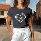 Cat Shirts for Women Cat Mom Tshirts Pet Lover Shirt Cats Paw Print Tee Tops