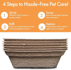 Disposable Litter Boxes (Brown, Large 6-Pack)