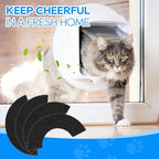 8-Pack Carbon Filters Compatible with Litter-Robot 4, Litter Box Filters Replacement Accessories, Activated Carbon Eliminate Odor, Controls Moisture on Pet's Body and Keep Home Fresh