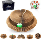 Accordion Magic Organ Cat Scratcher Toys for Indoor Cats - Cardboard Cat Scratching Board Ball Scratcher Pad 1 Pack