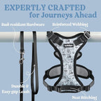 rabbitgoo Cat Harness and Leash for Walking, Escape Proof Soft Adjustable Vest Harnesses for Cats, Easy Control Breathable Reflective Strips Jacket, Doodle Gray,S