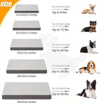 KSIIA Orthopedic Dog Crate Bed Waterproof Dog beds for Small Dogs Deluxe Plush Washable Pet Mat with Egg Crate Foam & Removable Cover, 21 x 13 Inch, Gray
