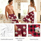 Custom Couple Pajama Pants Sock with Funny Face, Personalized PJ Anniversary Birthday Women Men Pants