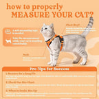 rabbitgoo Cat Harness and Leash for Walking, Escape Proof Soft Adjustable Vest Harnesses for Cats, Easy Control Breathable Reflective Strips Jacket, Orange, S