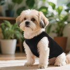 3 Pcs Cat Shirts Solid Color Dog Clothes Summer Sleeveless Stripe Pet T Shirts for Small Pet Dogs Cats (Black, Small)