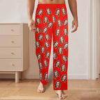 Artsadd Personalized Christmas Pajama Pants Socks for Men Custom Photo Pajama Bottoms for Men S-XXL