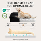 Bedsure L Plus Orthopedic Dog Bed for Large Dogs - Washable Dog Cat Bed Waterproof, L Plus Big Comfort Dogs Couch Sofa with Washable Removable Cover, Pet Bed with Nonskid Bottom, Black, 38"