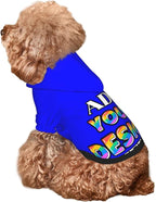 Dog Hoodie Design Your Own Personalized Pet Hoodies Small Pets Wear Shirt Customized Dog Clothes Custom Hooded Sweatshirt Pullover Text Image Dogs Puppy Cat and Kitten, Blue, XL,