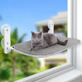 Sunhoo Cat Window Hammock Perch Cordless Perches Window Sill Seat Bed Foldable Stable Lounger Upgraded Suction Cup Easy Assembly Indoor Cats Kitty Shelf Hold Up to 55lbs (Light Gray, L)