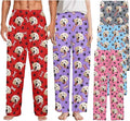 Custom Couple Pajama Pants Sock with Funny Face, Personalized PJ Anniversary Birthday Women Men Pants