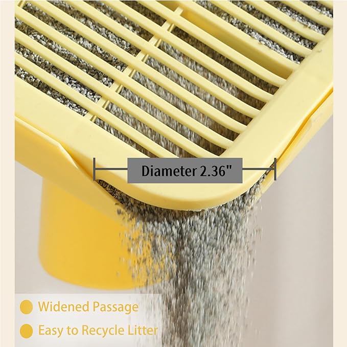 Cat Litter Mat Litter Trapping Mat,19.69"X15.95"X5.90"Litter Box Mat,Waterproof Cat Mats for Litter Large,Easy Clean,Non-Slip Litter Mat for Cat,Urine-Proof Kitty Litter Catcher Mat,Washable (Grey)