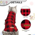 EXPAWLORER Soft Cat Sweater - Checked Sweaters for Cats Only Warm Kitten Clothes, Fall and Winter Pet Coat Pullover Design, Fleece Sweatshirt Clothing Also for Puppy Small Dogs, Small