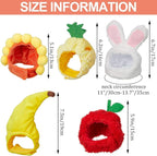 Weewooday 5 Pieces Cat Costume Christmas Bunny Hat Outfit with Ears Funny Cat Hat and Small Dogs Kitten Puppy Party Easter Christmas Headwear Costume Accessory(Cute Style)