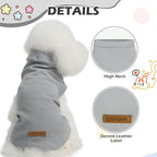 EXPAWLORER Soft Cat Sweater - Sweaters for Cats Only Warm Kitten Clothes, Fall and Winter Pet Coat Pullover Design, Fleece Sweatshirt Clothing Also for Puppy Small Dogs, Grey Large