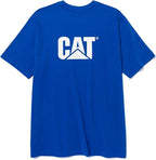 CAT Men's Trademark T-Shirts with Shape-Retention Rib Trim Spandex, Tagless Neck, and Cat Logo on Left Chest