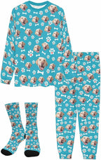 Artsadd Personalized Pajamas with Faces for Women Men Custom Christmas Pajamas Gifts for Family Couple, Funny Photo Pjs