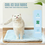 Two Uses'Cat Mat,Self Warming&Cooling Cat Mat.18 * 24in-Cooling Cat Pad.Hot/Cold Mat for Pets.Cats self Heating pad.Dogs and Cats with Ice Gel Bag,Temperature Lock Design,Machine Washable