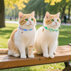 PUPTECK Summer Bow Tie Cat Collar with Bell - Breakaway Safety 3-Pack, Adjustable Bowtie Kitten Collars for Boy & Girl Cats, Puppies, Bunnies and Small Pets, Cute Costume Accessory, Fruit&Crab