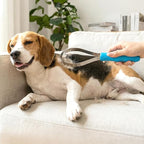 ZENFUN 6 Pc Dual-Sided Dog Shedding Blade, Stainless Steel Grooming Tool for Horse, Cattle, Sheep with Comfort Grip, Curry Deshedder De-Shedding Tool for All Dogs Coat Types (Single Loop Double Loops)