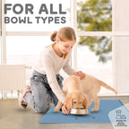 Dog Food Mat - 28x18 Raised Edges Dogs Mat for Food and Water Prevent Spill, Waterproof Cat Food Mats Protect Floors, Easy Clean Dog Bowl Mats for Food and Water, Silicone Pet Feeding Placemats