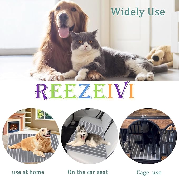 REEZEIVI Breathable Dog Crate mat with Anti-Slip Bottom,3D air mesh Pet Crate pad,Non-stuffy Dog Sleeping Bed,pet mat, Machine Washable Pet Mat for Sleeping (22X16)