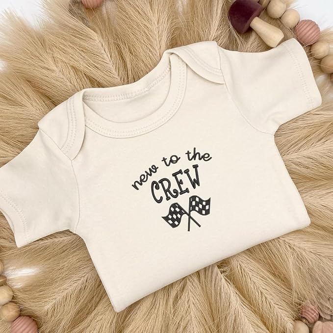 COUPLEHOODIES Personalized Baby Onesie Bodysuit – Custom Embroidery Gift for Pregnancy Reveal Baby Shower or First Grandchild