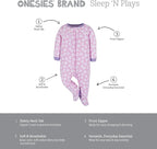 Onesies Brand Baby Girls' 4-pack Sleep 'N Play Footies Multi Pack