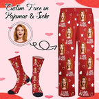 Custom Pajamas Pants with Photo for Men Women:Made in USA Personalized Pajama Trousers,Gifts for Wife Husband