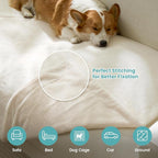 Waterproof Pet Blanket, Ultra Soft Luxury Faux Fur Throw Blanket for Couch, Cozy Warm Plush Blanket for Sofa Bedroom Living Room, Liquid Pee Proof for Large Dog or Cat, 40x60 inch, Cream
