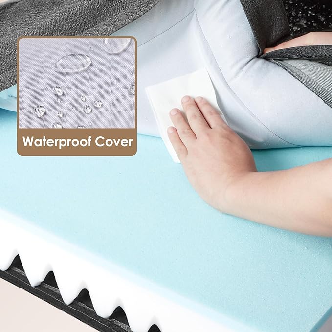 EHEYCIGA Orthopedic Dog Beds for Extra Large Dogs, Waterproof Memory Foam XXL Pet Bed with Sides, Non-Slip Bottom and Egg-Crate Foam Big Dog Couch Bed with Washable Removable Cover, Dark Grey