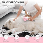 Aumuca Cat Brushes for Indoor Cats, Cat Hair Brush for Shedding, Cat Brush for Long or Short Haired Cats, Cat Grooming Deshedding Brush for Dog Kitten Horse Massage Removes Loose Fur