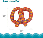 Catstages Plaque Away Pretzel Cat Toy – Interactive Catnip Dental Chew Toy to Help Clean Teeth, Fun for Play and Chewing, Orange