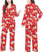 Artsadd Custom Pajamas for Women Men Family, Personalized Face Pjs Pajama Pants, Funny Pet Photo Loungewear Sleepwear Jammies