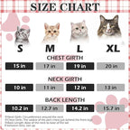 EXPAWLORER Plaid Cat Hoodie - British Style Warm Cat Sweater Shirt with Leash Hole,Pet Clothes Outfits,Winter Coat Apparel for Puppy Cats Girl Boy-Kitten Apparel,Pink M