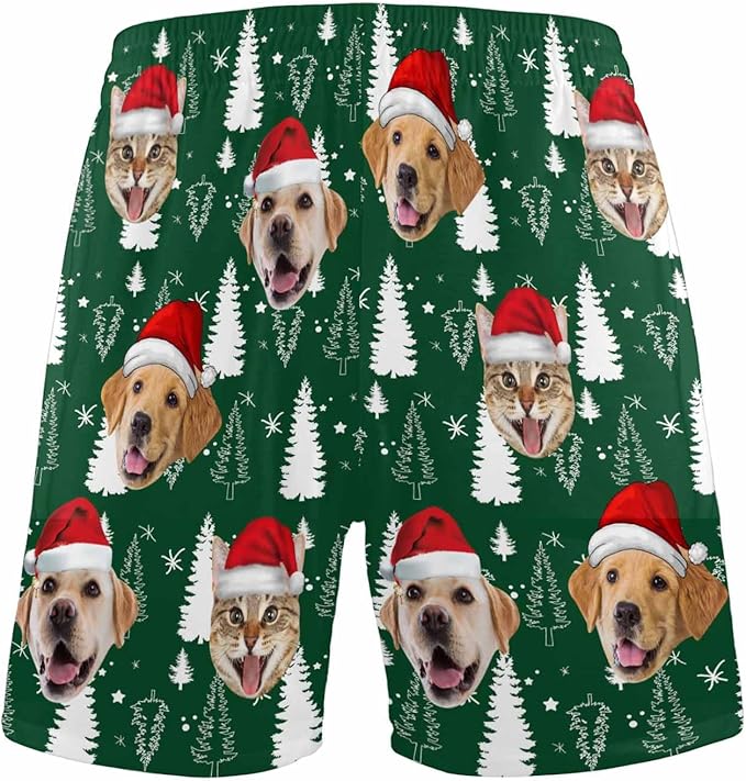 Custom Pajama Pants for Men, Personalized PJ Pants with Photos, Custom Mens Pajama Shorts, Gifts for Dad Husband
