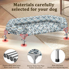 Orthopedic Dog Bed - Beds Bolster,Cooling Elevated Dog Beds with Metal Frame,Raised Dogs Bed,Easy to Assemble,Up to 80 lbs,Medium