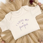 COUPLEHOODIES Personalized Baby Onesie Bodysuit – Custom Embroidery Gift for Pregnancy Reveal Baby Shower or First Grandchild