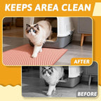 Pieviev Cat Litter Mat Double Layer Waterproof Urine Proof Trapping Mat 1 Pack (Red, 24x15 Inch (Pack of 1))