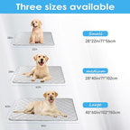 Dog Cooling Mat, Washable Dogs Cats Pet Non-Toxic Cooling Pads Summer Sleeping Kennel Mats，Pet Self Cool Ice Blanket for Indoor & Outdoor Dog Beach Essentials Light Gray Medium