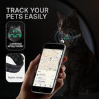 Waterproof Airtag Cat Collar, Breakaway Cat Airtag Collar with Luminous & Reflective Fish Pattern, Lightweight Kitten Collars for Apple Air tag, Hidden GPS Tracker Holder for Cats, Kittens(9-13")
