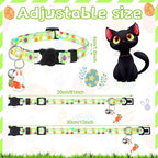 8 Pcs St. Patrick's Day Adjustable Cat Collar Easter Cat Collar with Bell Plastic Buckle Valentines Holiday Puppy Gift for Pet Kitten Puppy(Bunny)