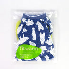 Fitwarm Polar Bear Dog Pajamas, Dog Clothes for Small Dogs Girl Boy, Pet Onesie with Feet, Cat Outfit, Lightweight Velvet, Royal Blue, White, Large