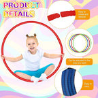Sratte 8 Pcs Color Hoop Detachable Adjustable Exercise Ring Plastic Hoop for Gymnastics Dog Agility Equipment Party Decor, 4 Colors