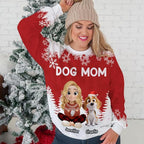 Wrappiness A Girl And Her Dog Christmas Sweatshirt - Cozy Unisex Fit Custom Shirt - Cute for Women Pet Lovers