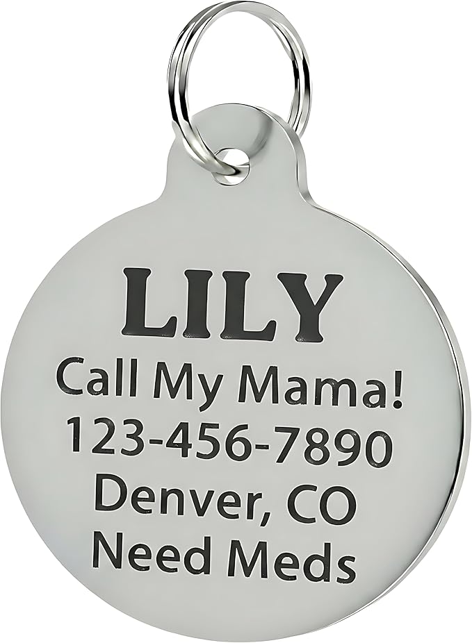 Bad Tags Personalized Dog and Cat ID Tags in 25+ Designs and 2 Sizes - 5 Lines of Custom Engraved Text - Funny Cute Personalized Pet Tags (Resident Crackhead - Yellow, Small (1 inch))