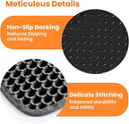 Jumbo Cat Litter Mat, 46x26 Inches Double Layer Honeycomb Litter Trapping Mat, Non Slip Waterproof Urine Proof Extra Large Cat Litter Box Mat, Kitten Supplies and Essentials, XXL, Black