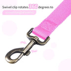HIKISS Long Dog Leash Obedience Recall Training Agility Lead with Thickening Material for Large Dog - 15ft 20ft 30ft 50ft 100ft Training Leash(Pink 15ft)